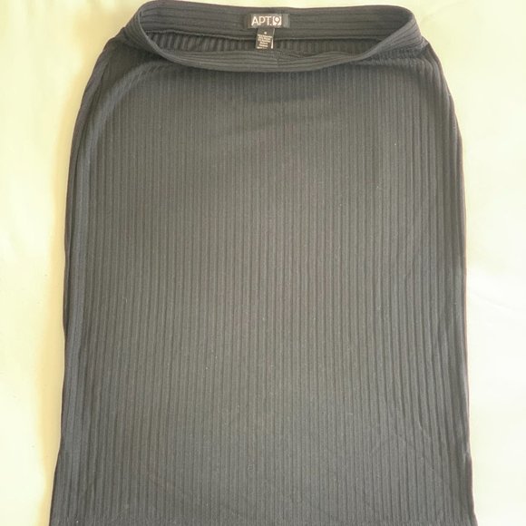 APT9 Ribbed Black Pencil Skirt Size 4 - Picture 1 of 2